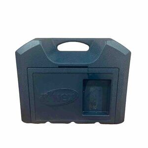 Vintage 90s K’Nex plastic storage bin holder container Case Blue Handle 17x14x5”